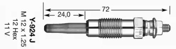 Свеча накаливания (NGK: 6305)